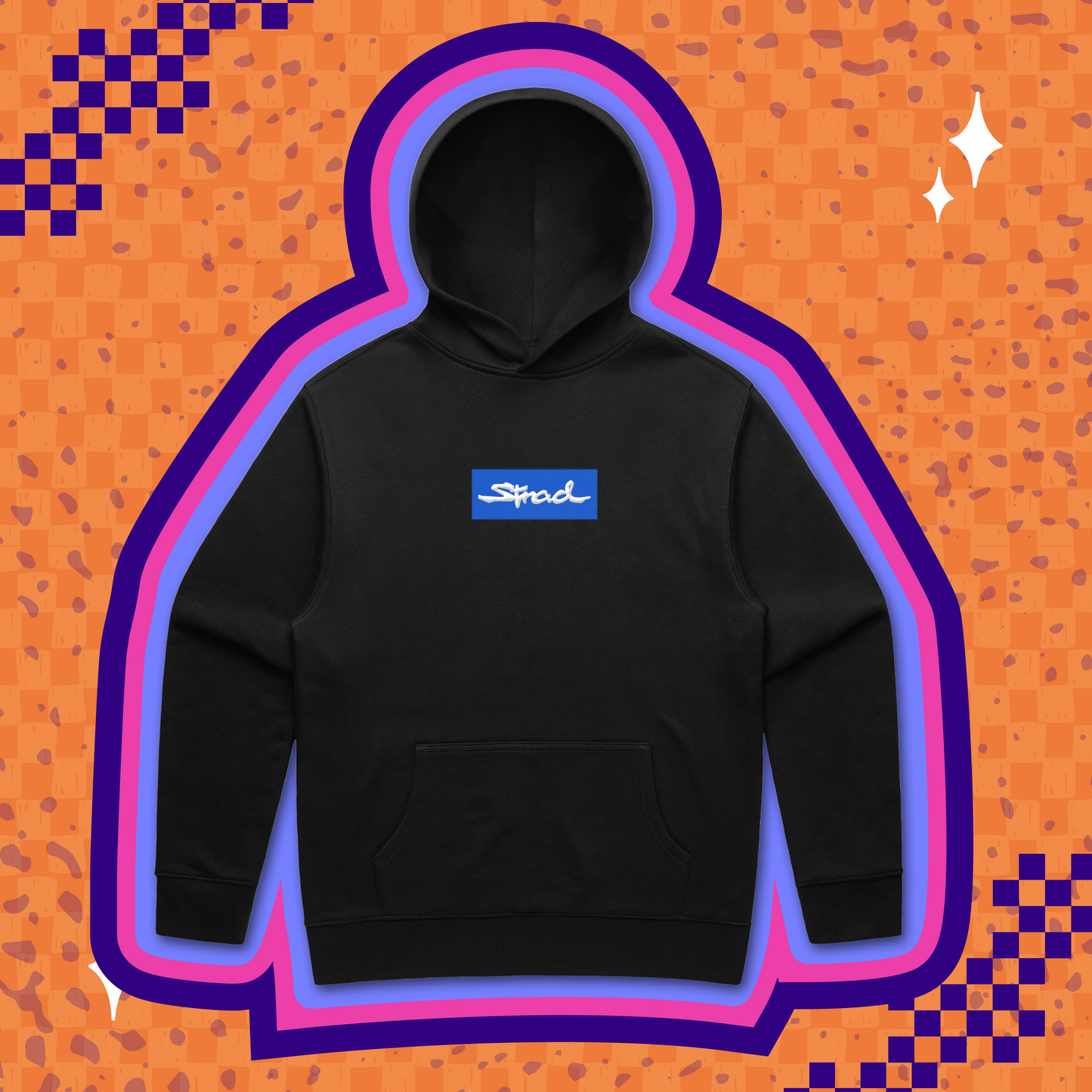 Strad Box Logo Hoodie Puff Print